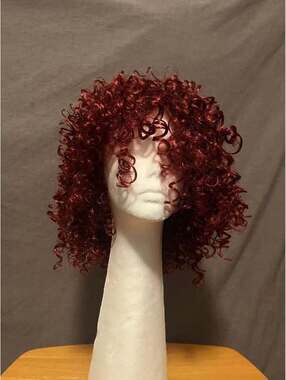 Curly Burgundy Red Wig